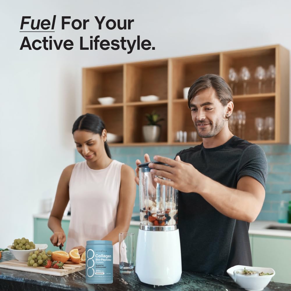 NeoCell envase sobre mesa de cocina, presentación práctica para consumo cotidiano