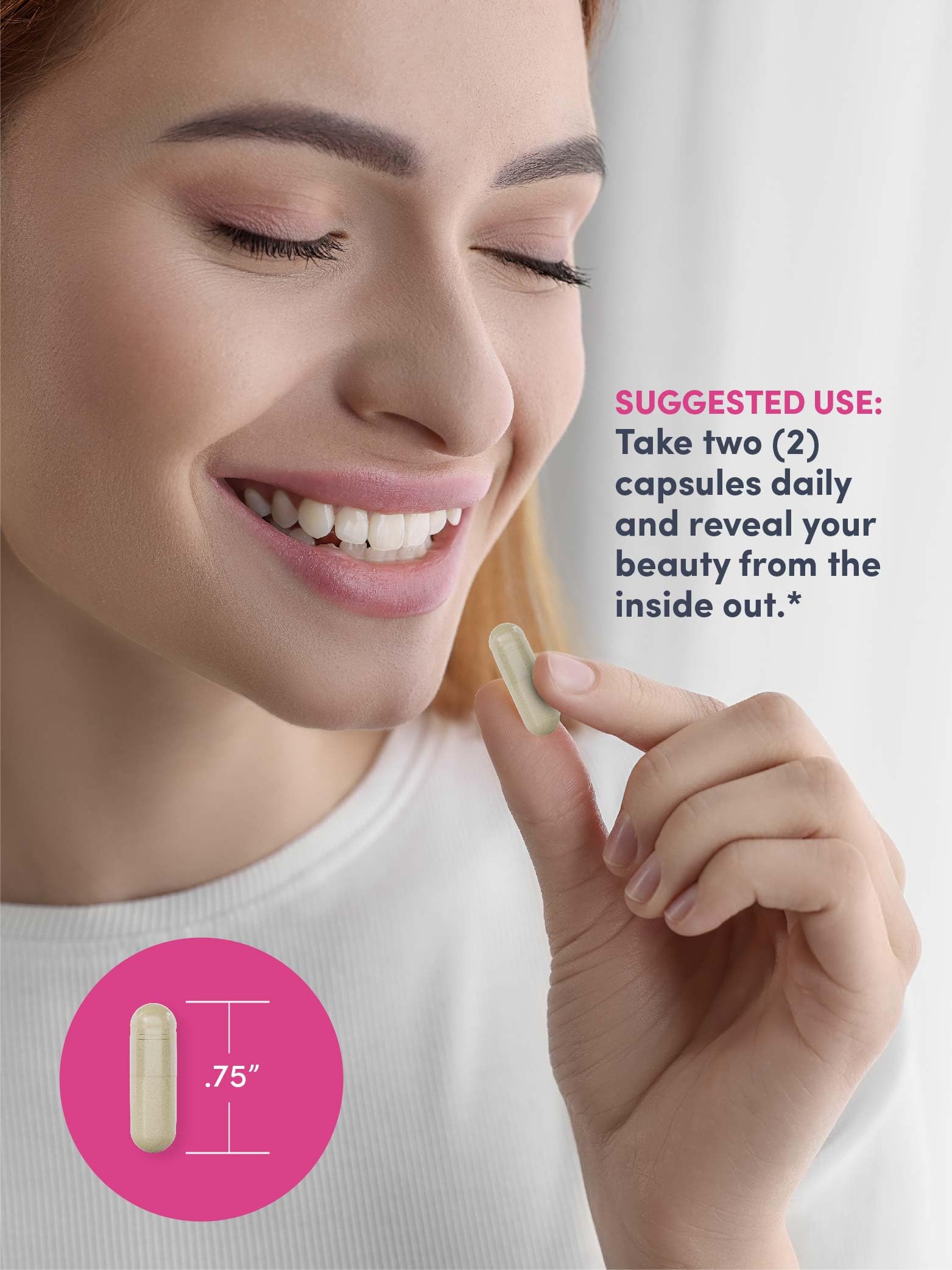 NeoCell cápsulas junto a serum facial indicando combinación para mejor hidratación
