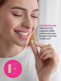 NeoCell cápsulas junto a serum facial indicando combinación para mejor hidratación