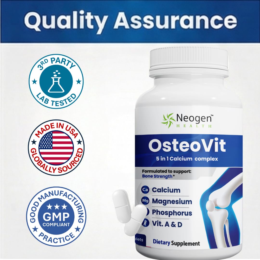 Neogen Health comparación de tamaño de OsteoVit junto a una moneda para escala