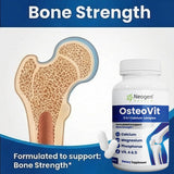 Neogen Health envase abierto con tabletas OsteoVit para visualización de contenido