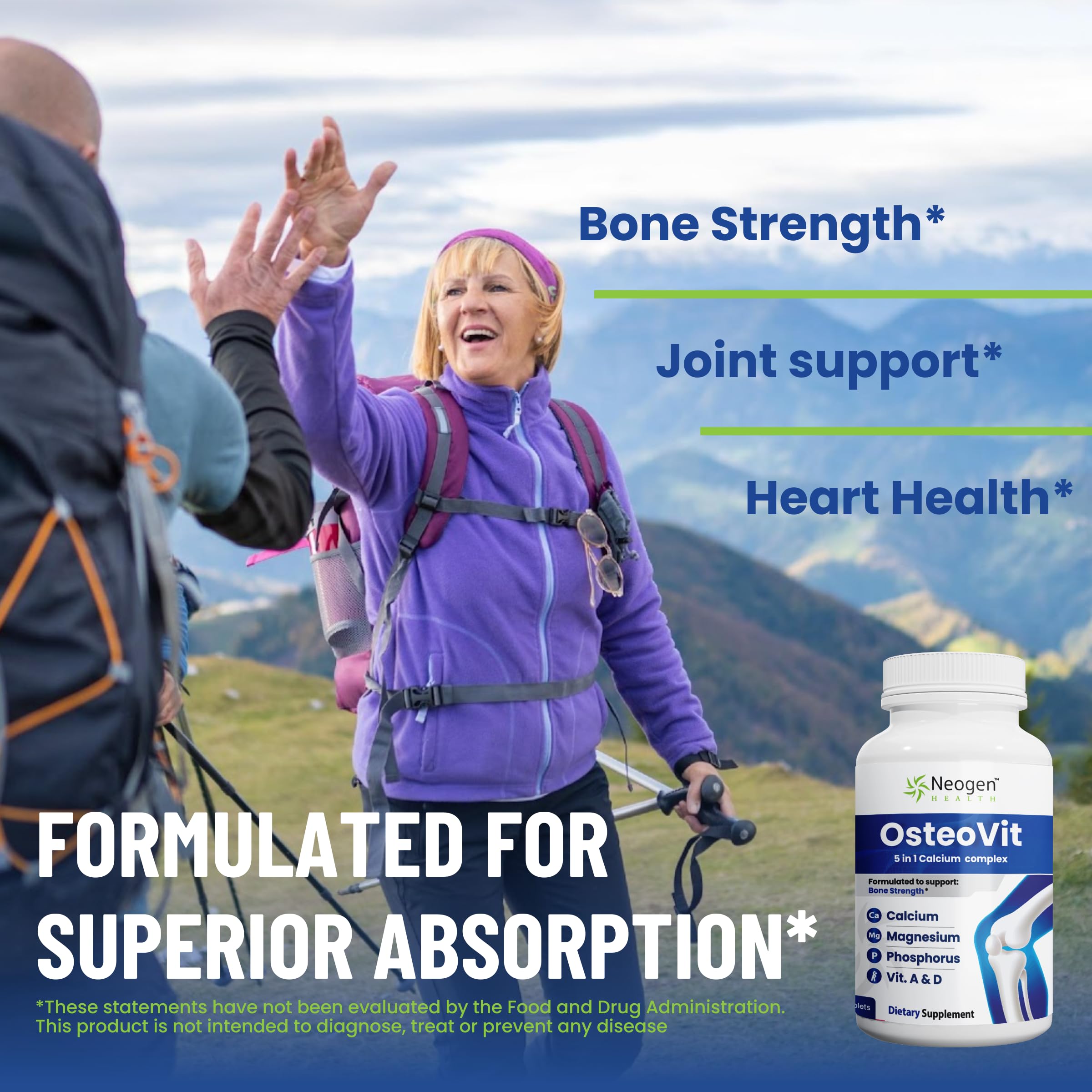 Neogen Health etiqueta nutricional de OsteoVit con lista de minerales y vitaminas