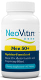 NeoVitin envase frontal mostrando etiquetas y beneficios para hombres 50+