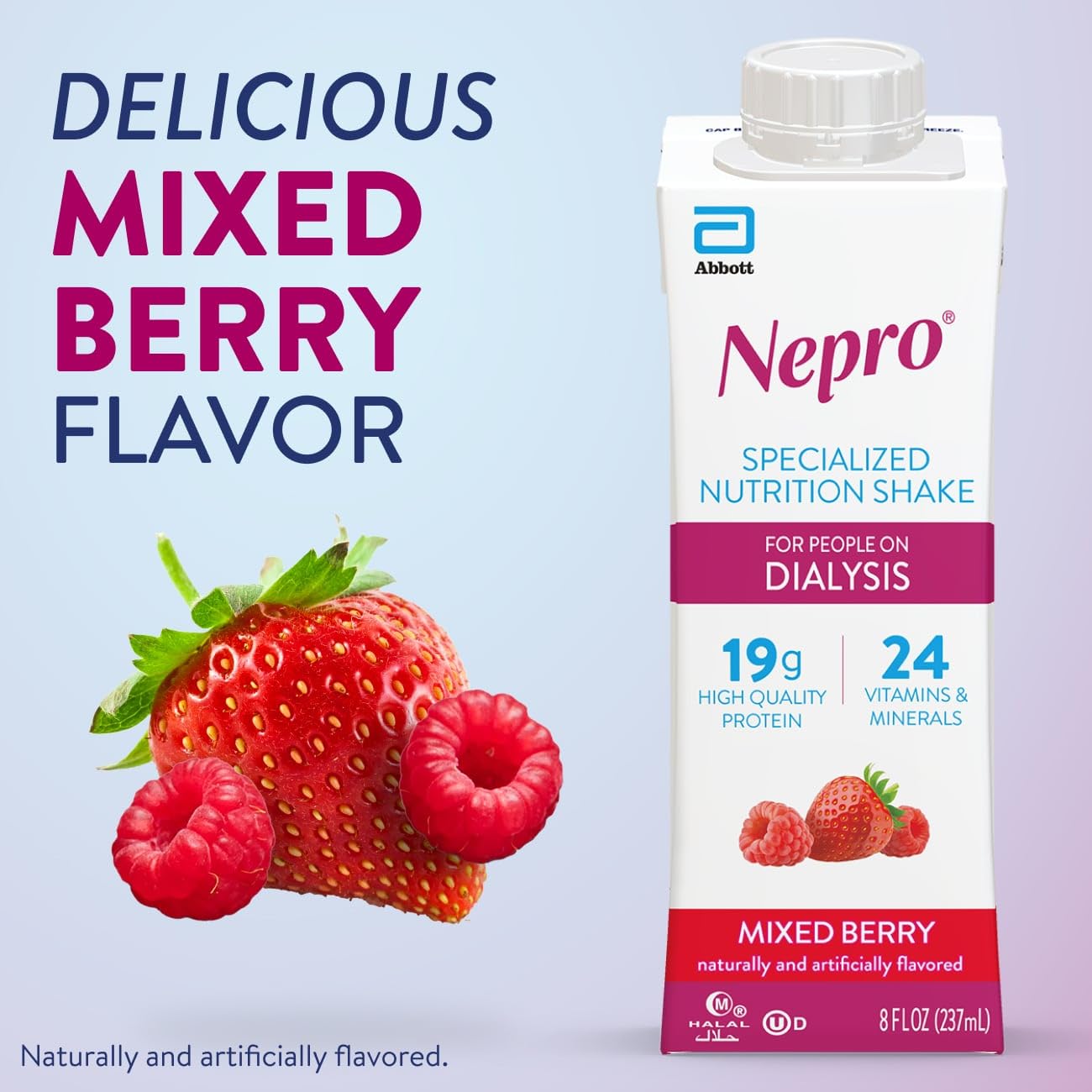 Nepro servido frío en vaso, gusto agradable y refrescante