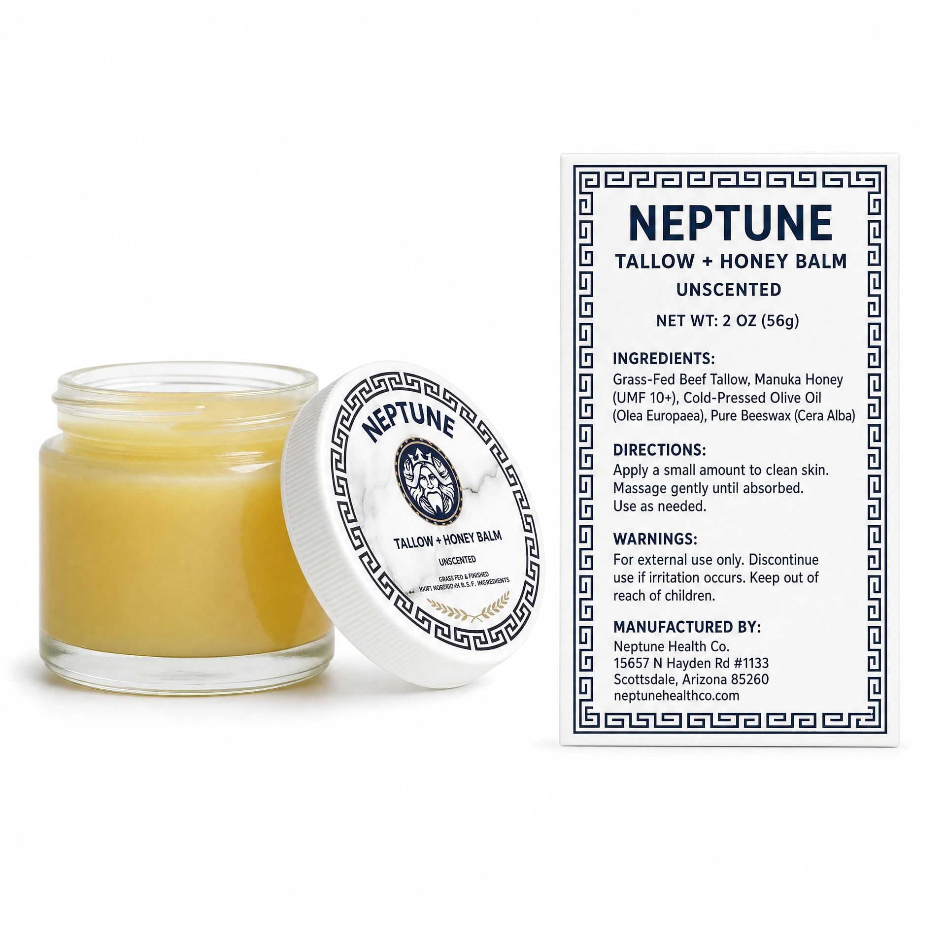 Neptune Health detalle de etiqueta que destaca ingredientes naturales y sin fragancia