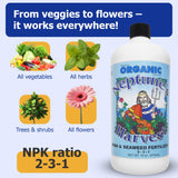Neptune's Harvest aplicado en maceta interior mejora follaje y vigor
