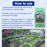 Neptune’s Harvest en jardín de vegetales vigorosos, apoya crecimiento orgánico