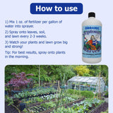 Neptune's Harvest envase de 18 oz en mano para comparar escala fácilmente