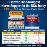 Nerve Guard cápsulas detalle que destaca textura y potencia del ALA