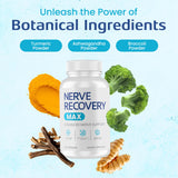 Nerve Recovery Max persona tomando cápsula, apoyo diario y facilidad