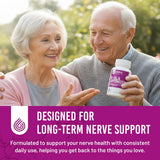 NERVE RENEW envase abierto con cápsulas visibles, muestra accesibilidad y conveniencia
