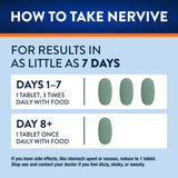 Nervive tableta primer plano resaltando 600 mg de ALA y fórmula sin azúcar
