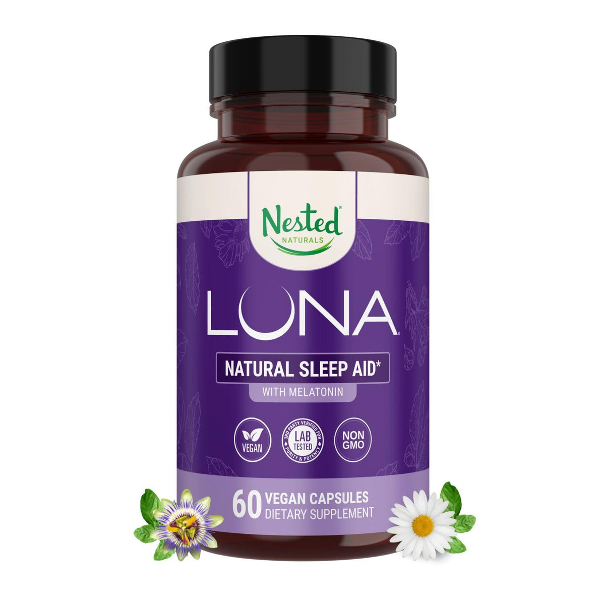 Nested Naturals Luna frontal del envase mostrando aspecto y ventaja de claridad