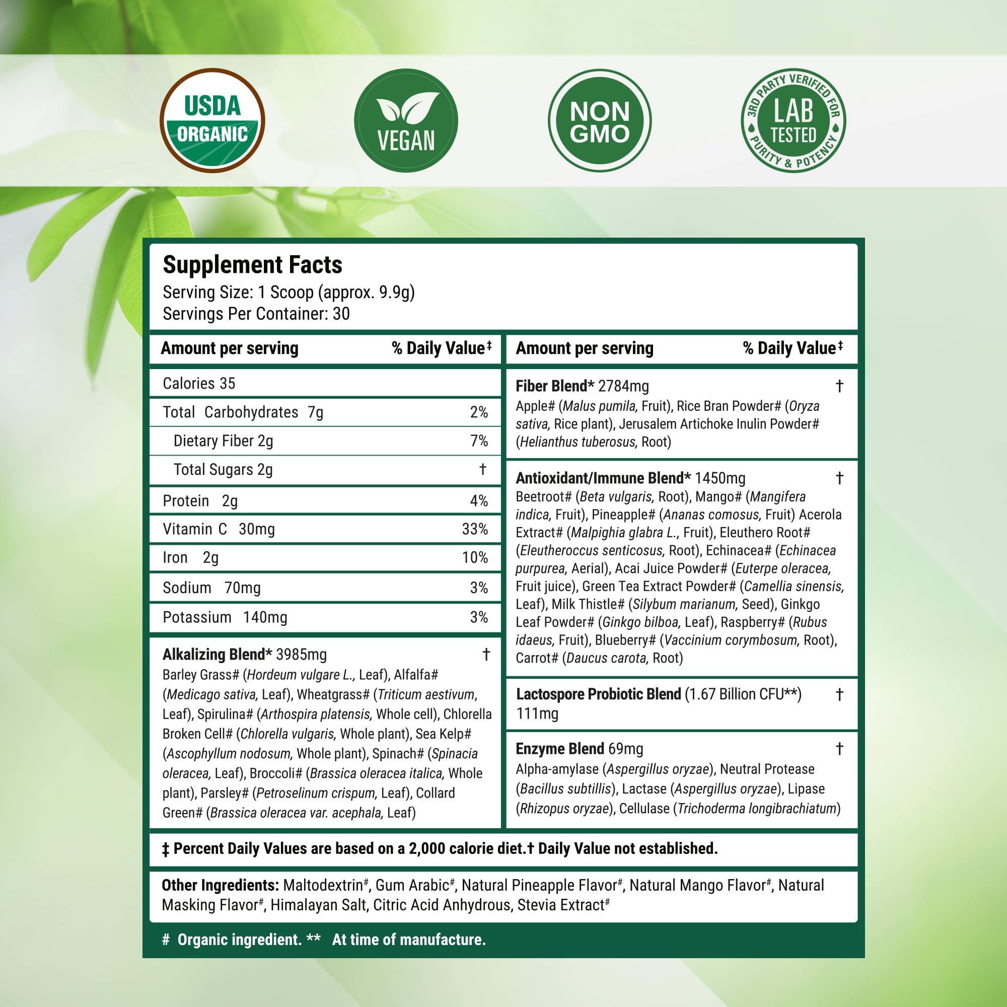 Nested Naturals empaque y contenido para 30 porciones, conveniencia diaria