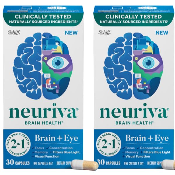 NEURIVA frontal del envase mostrando beneficios para memoria y vista