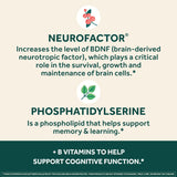 NEURIVA etiqueta de ingredientes destacando Neurofactor y fosfatidilserina
