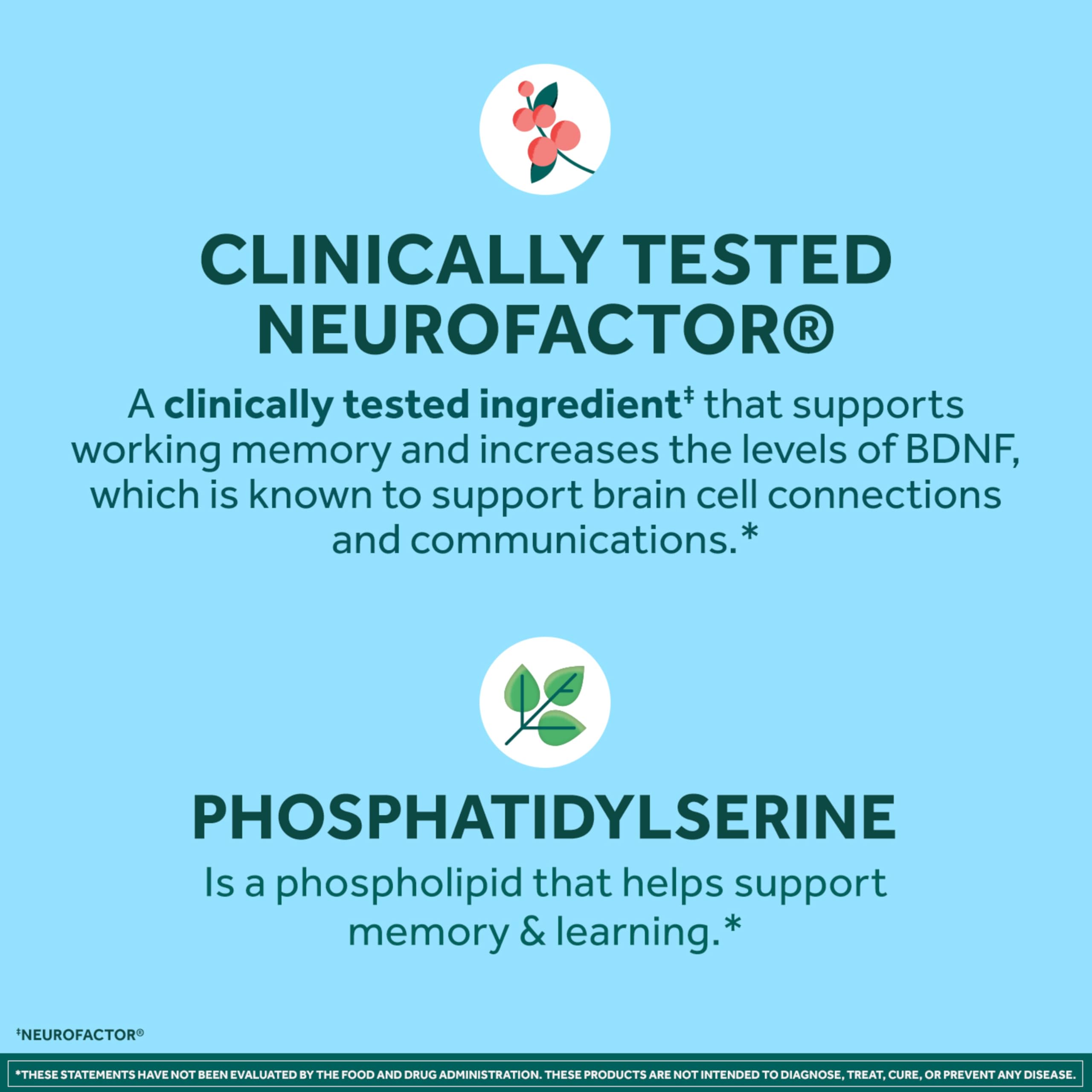NEURIVA Plus fosfatidilserina vegetal resaltando apoyo a memoria y aprendizaje