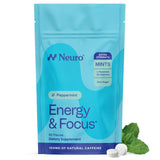 Neuro embalaje delantero mostrando diseño y beneficio de energía portátil