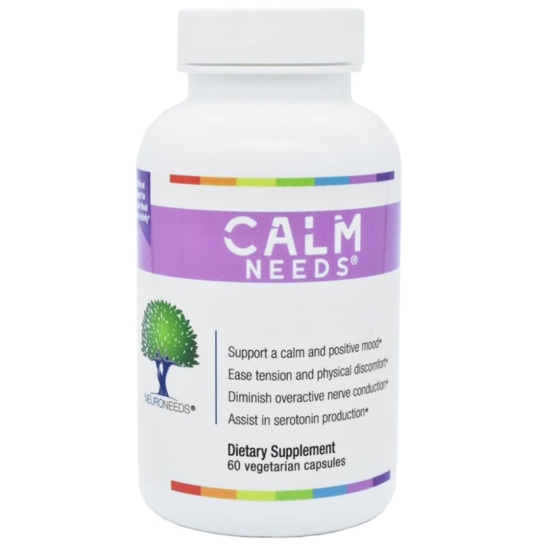 Neuro Needs CalmNeeds frontal del envase mostrando beneficios y formato