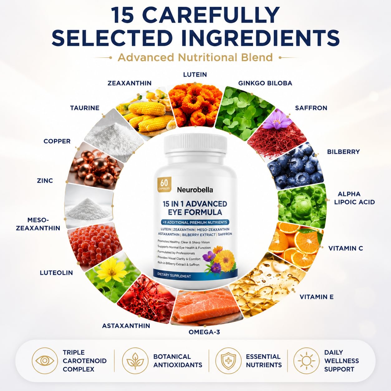 NEUROBELLA detalle de la etiqueta con ingredientes clave visibles y confianza