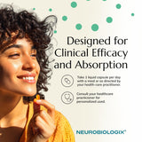 Neurobiologix cápsula en la mano ilustrando uso diario y conveniencia