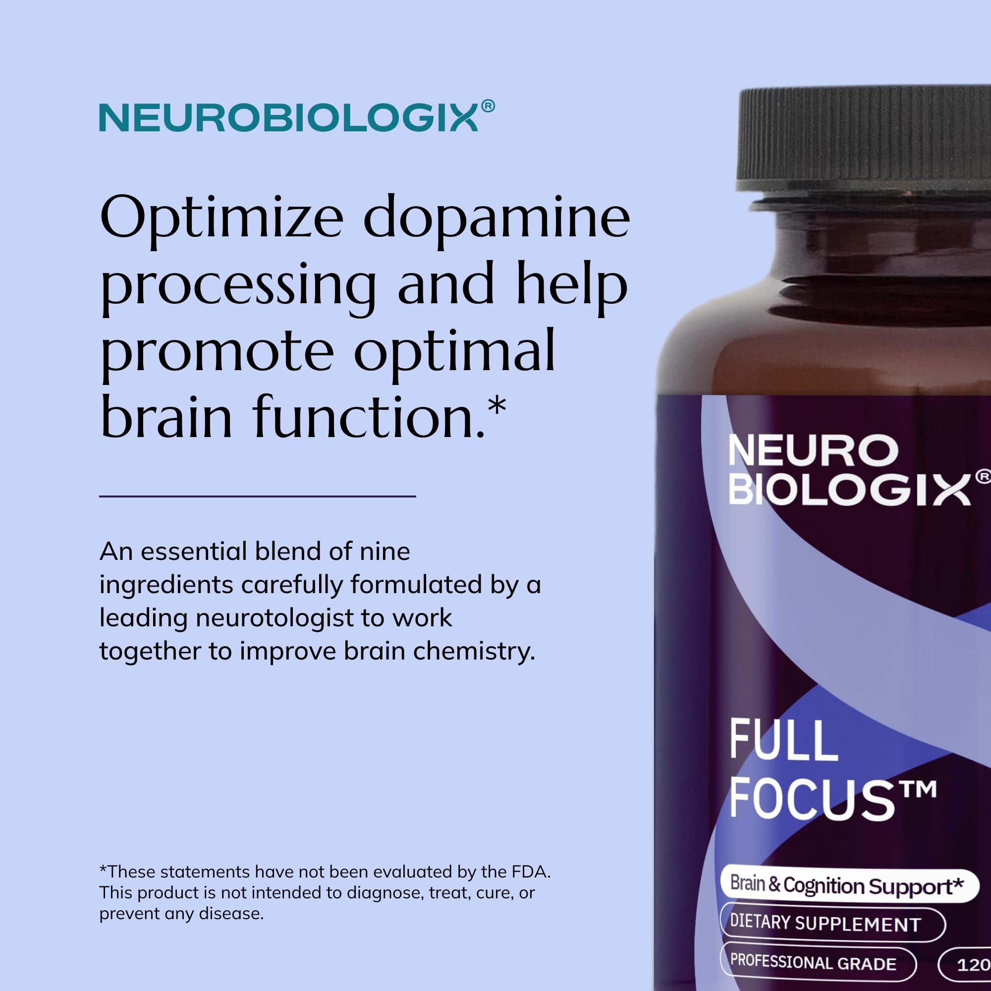 Neurobiologix cápsulas junto a ordenador, uso en escritorio para mayor concentración