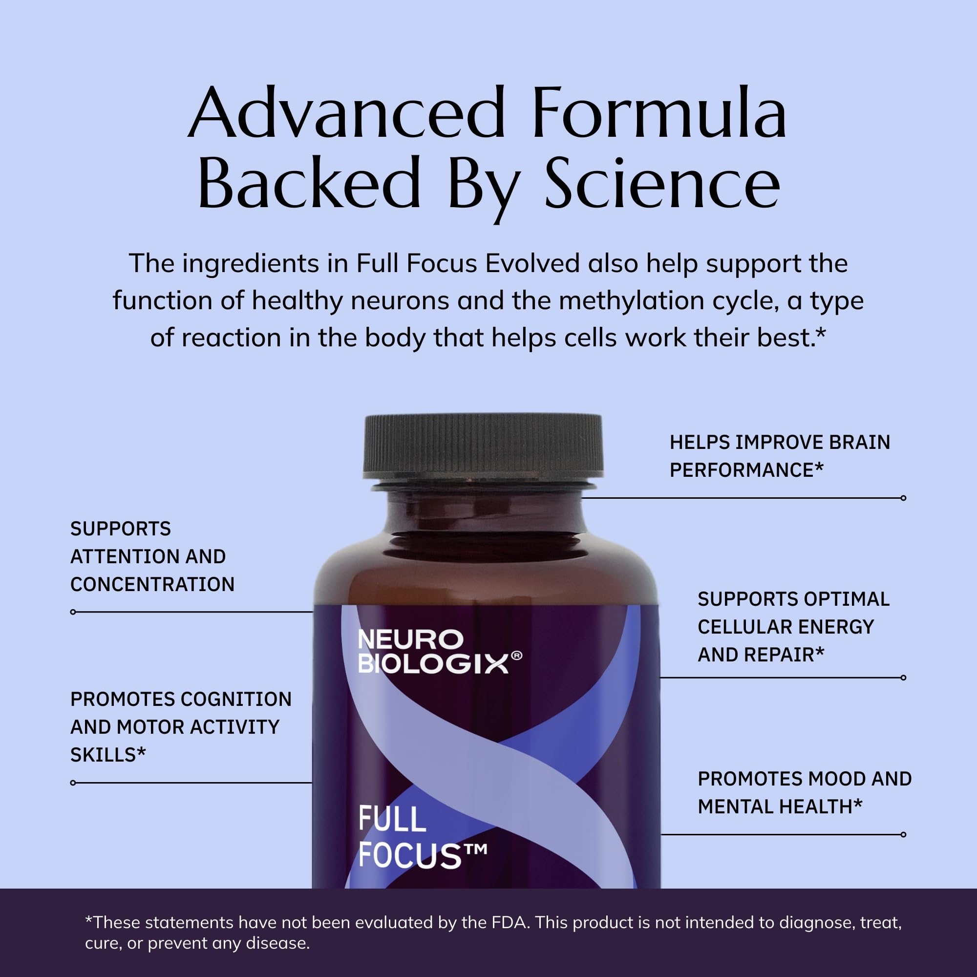 Neurobiologix etiqueta nutricional legible, muestra ingredientes y calidad