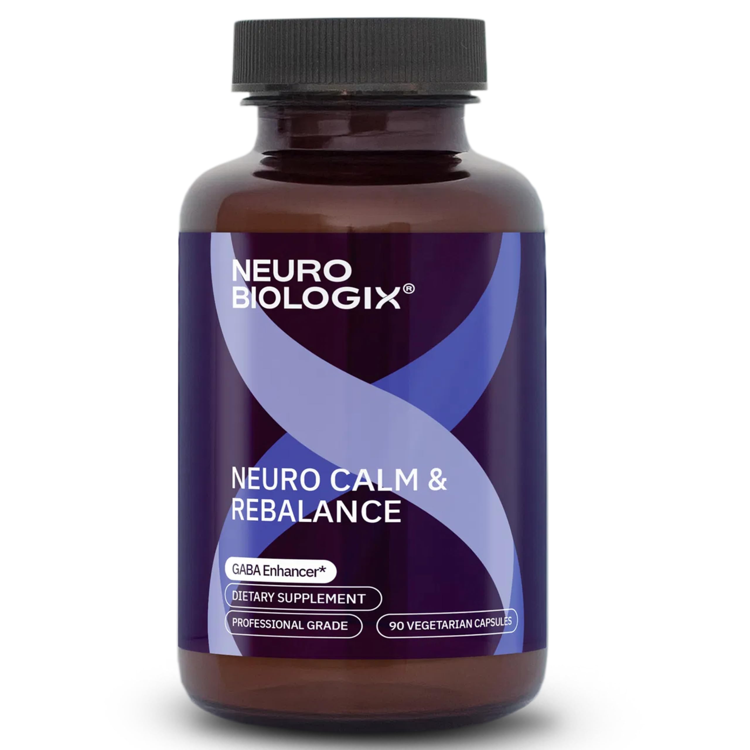 Neurobiologix frasco frontal mostrando presentación y beneficio de calma