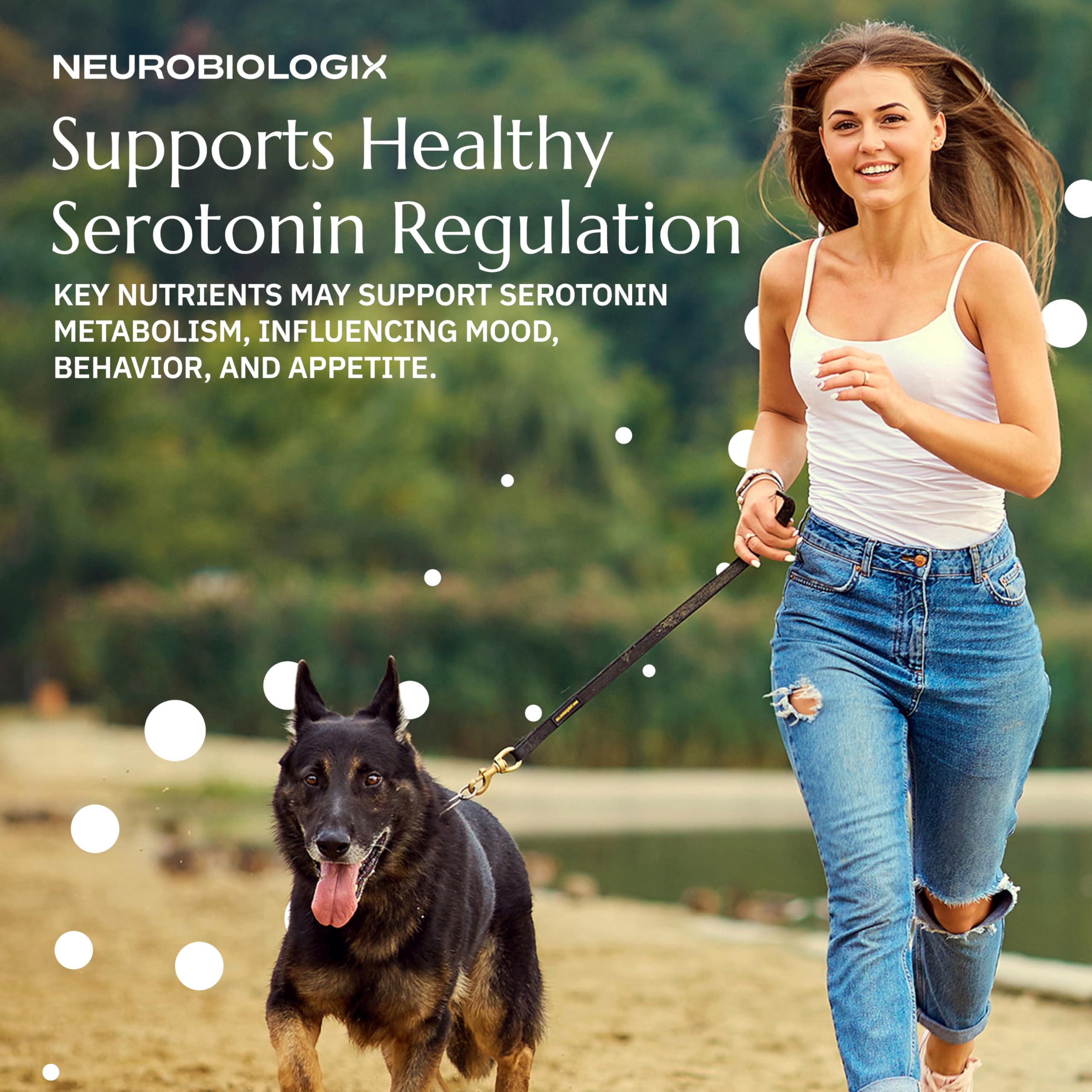 Neurobiologix Mood Plus ambiente relajado con libro y té, sugiere calma