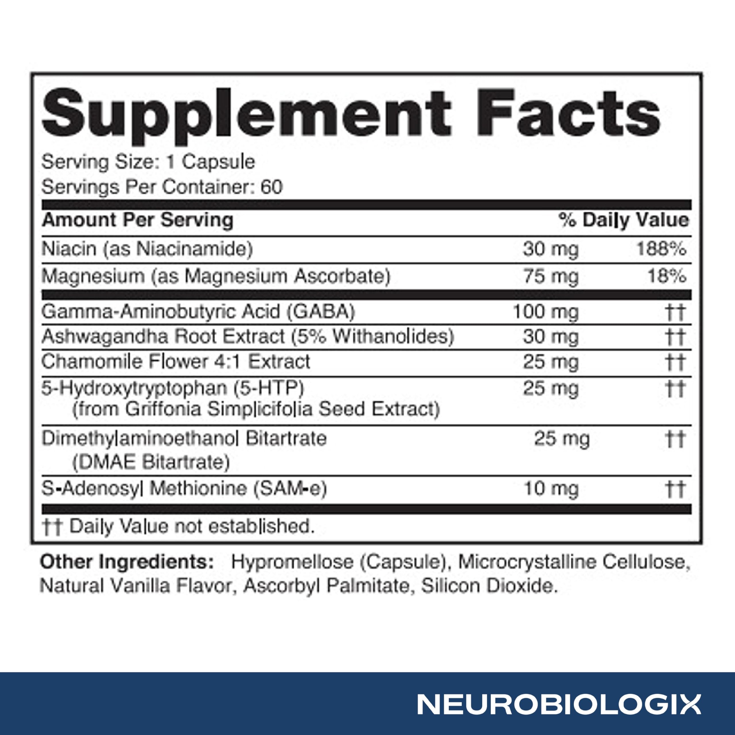 Neurobiologix Mood Plus cápsula tomada por la mañana como parte de rutina