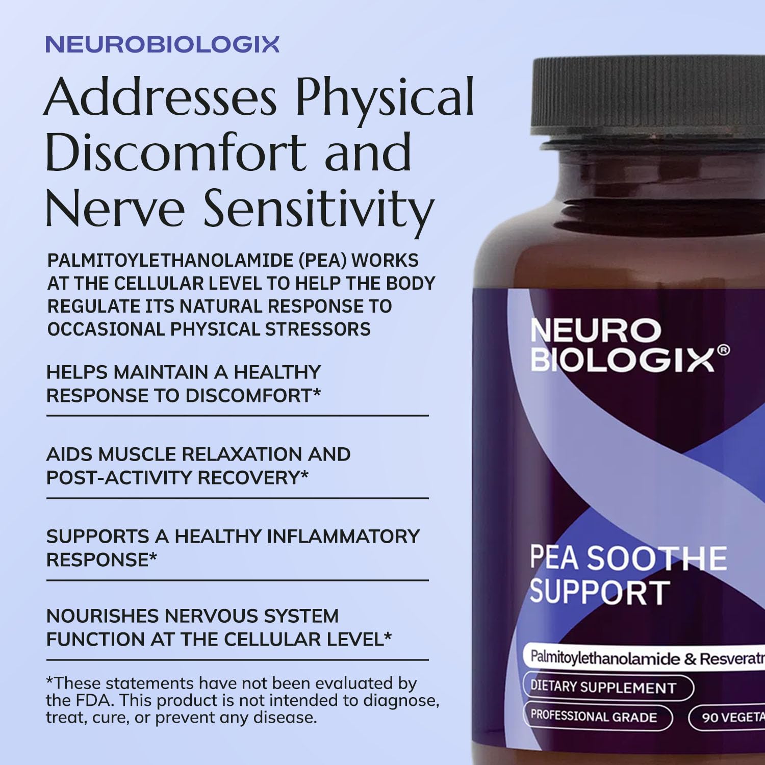 Neurobiologix etiqueta nutricional legible destacando ingredientes clave