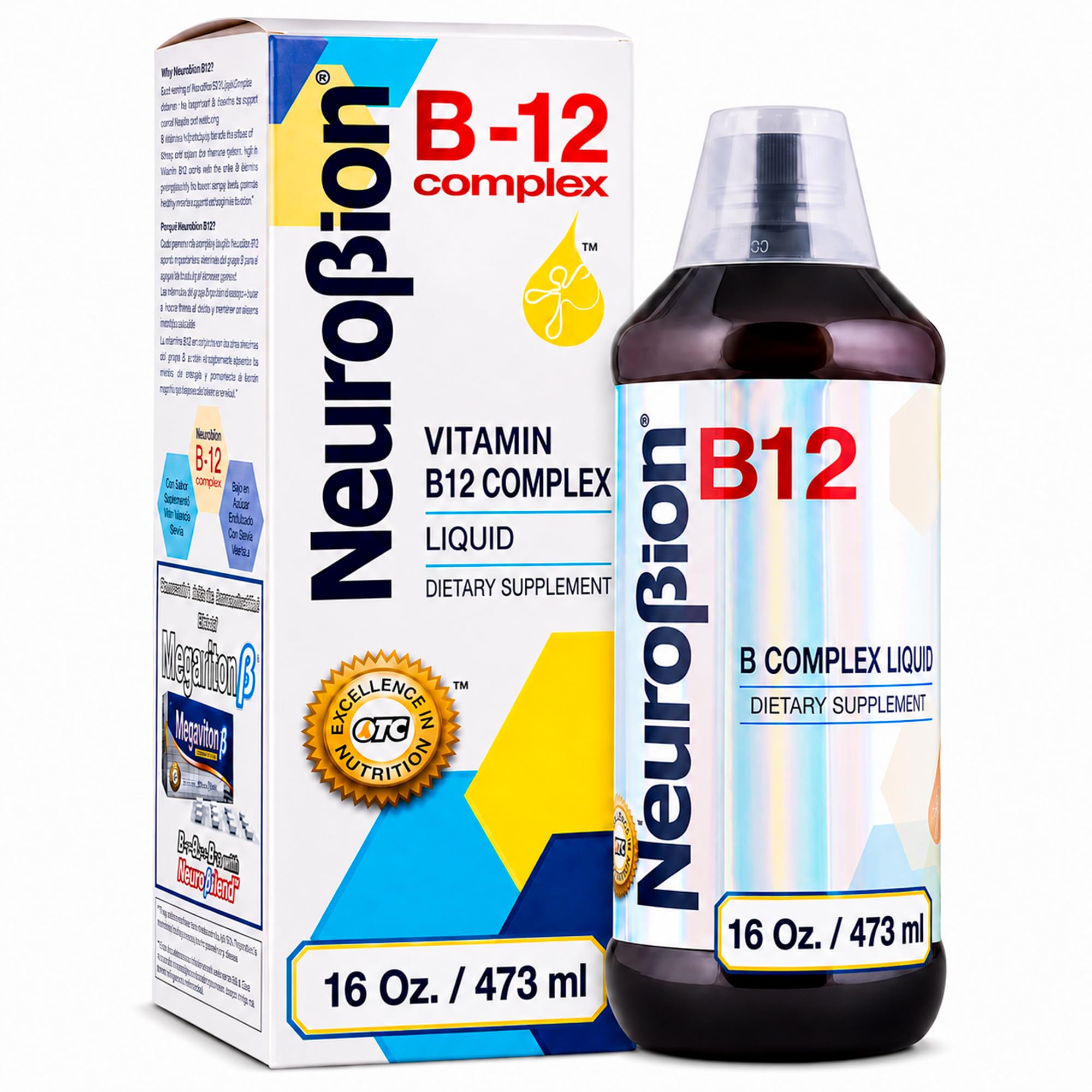 Neurobion envase frontal mostrando el tamaño y beneficio de energía
