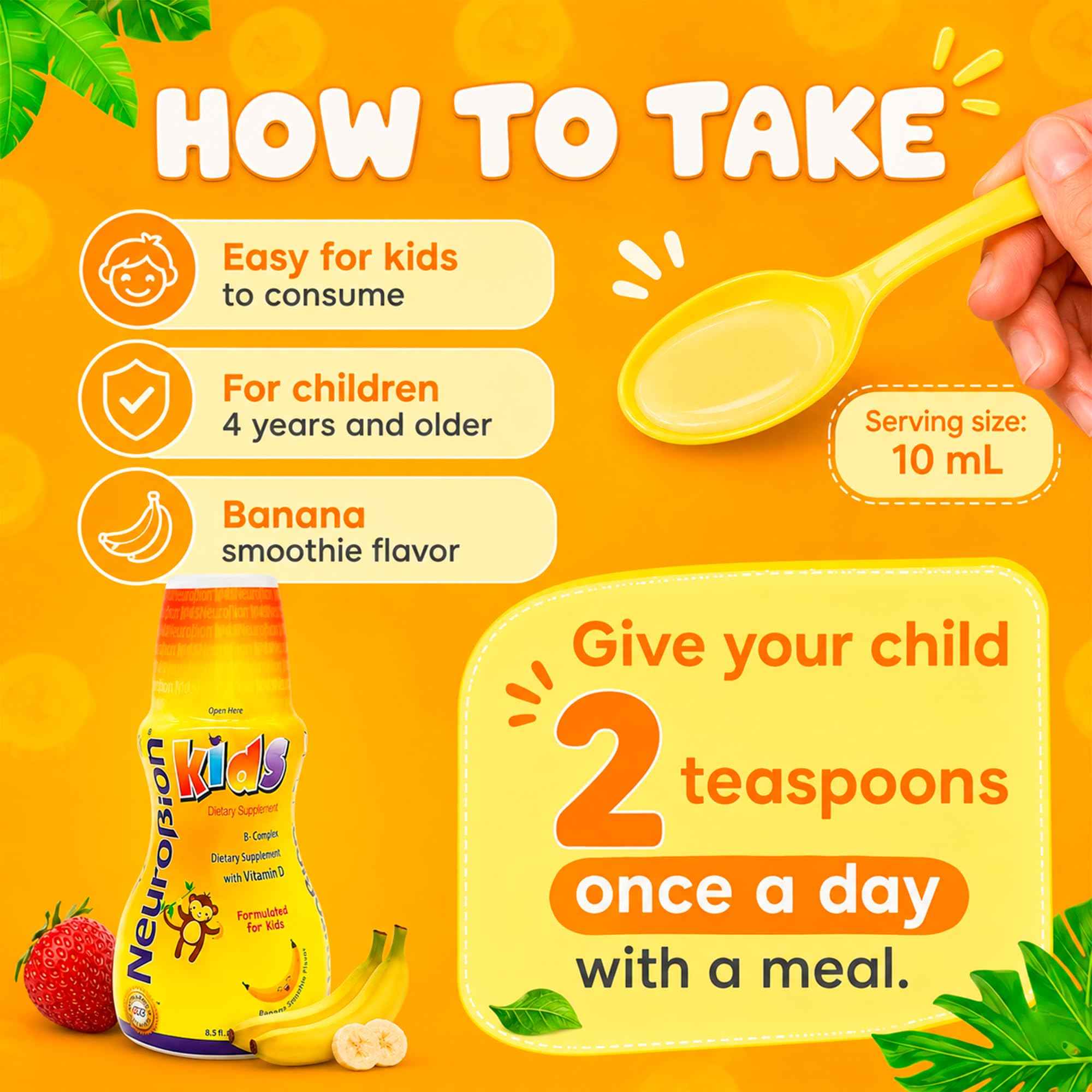 Neurobion Kids en cocina familiar, complemento práctico para rutina diaria