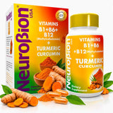 Neurobion envase frontal mostrando 40 cápsulas y beneficios claros