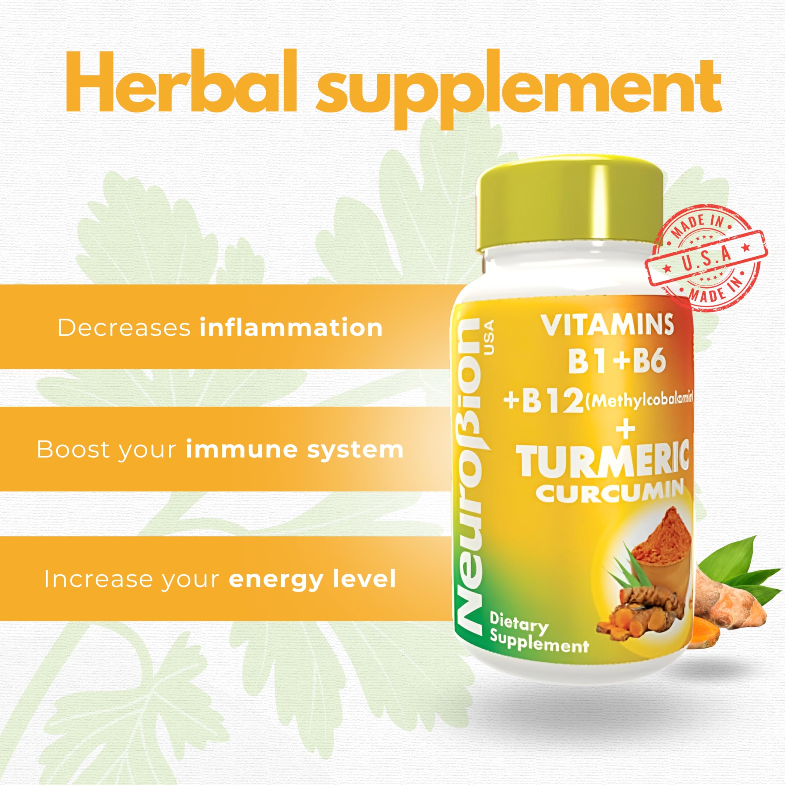 Persona sosteniendo cápsula Neurobion Turmeric antes de tomarla