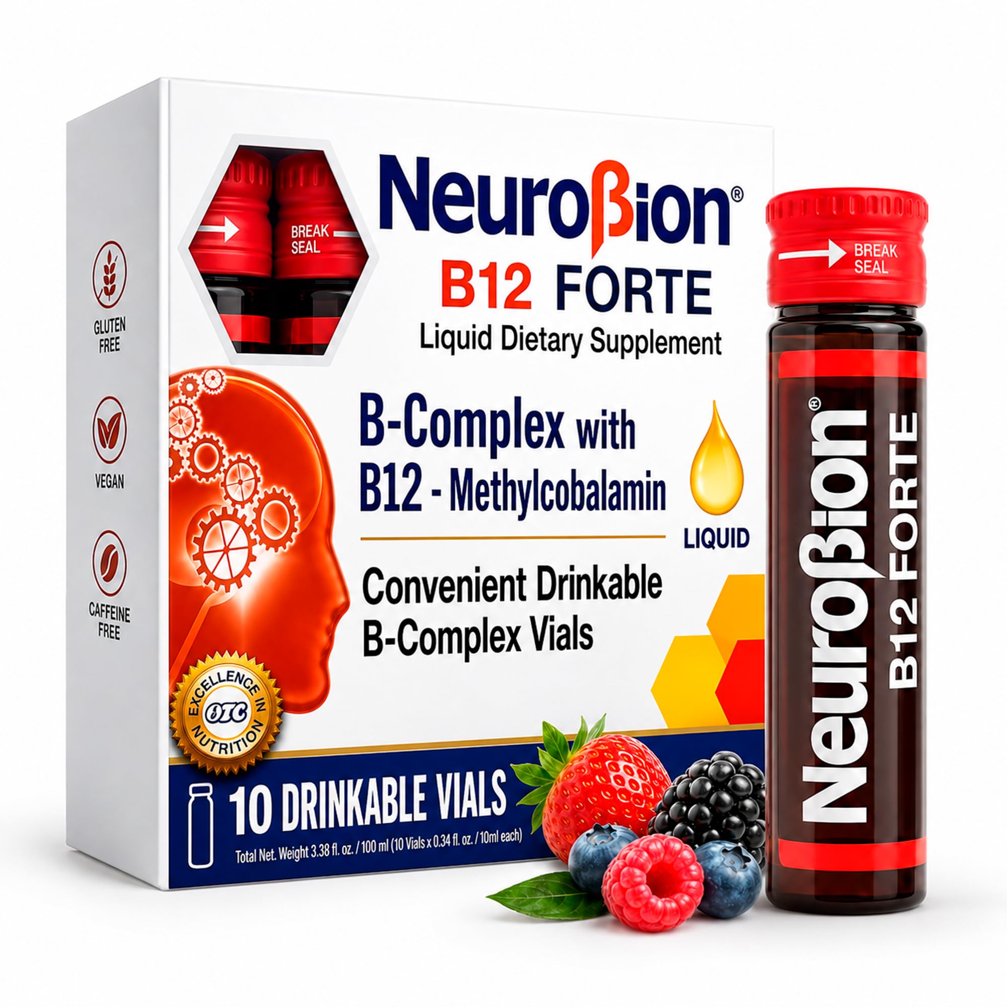 Neurobion viales frente con caja mostrando 10 unidades y conveniencia