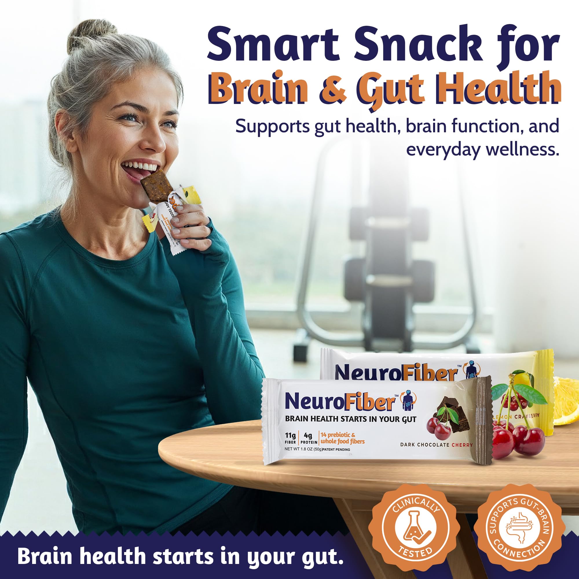 NeuroFiber caja mixta abierta con variedad de sabores para rutina semanal