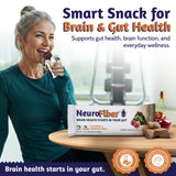 NeuroFiber barra junto a cerezas y chocolate negro que realzan sabor