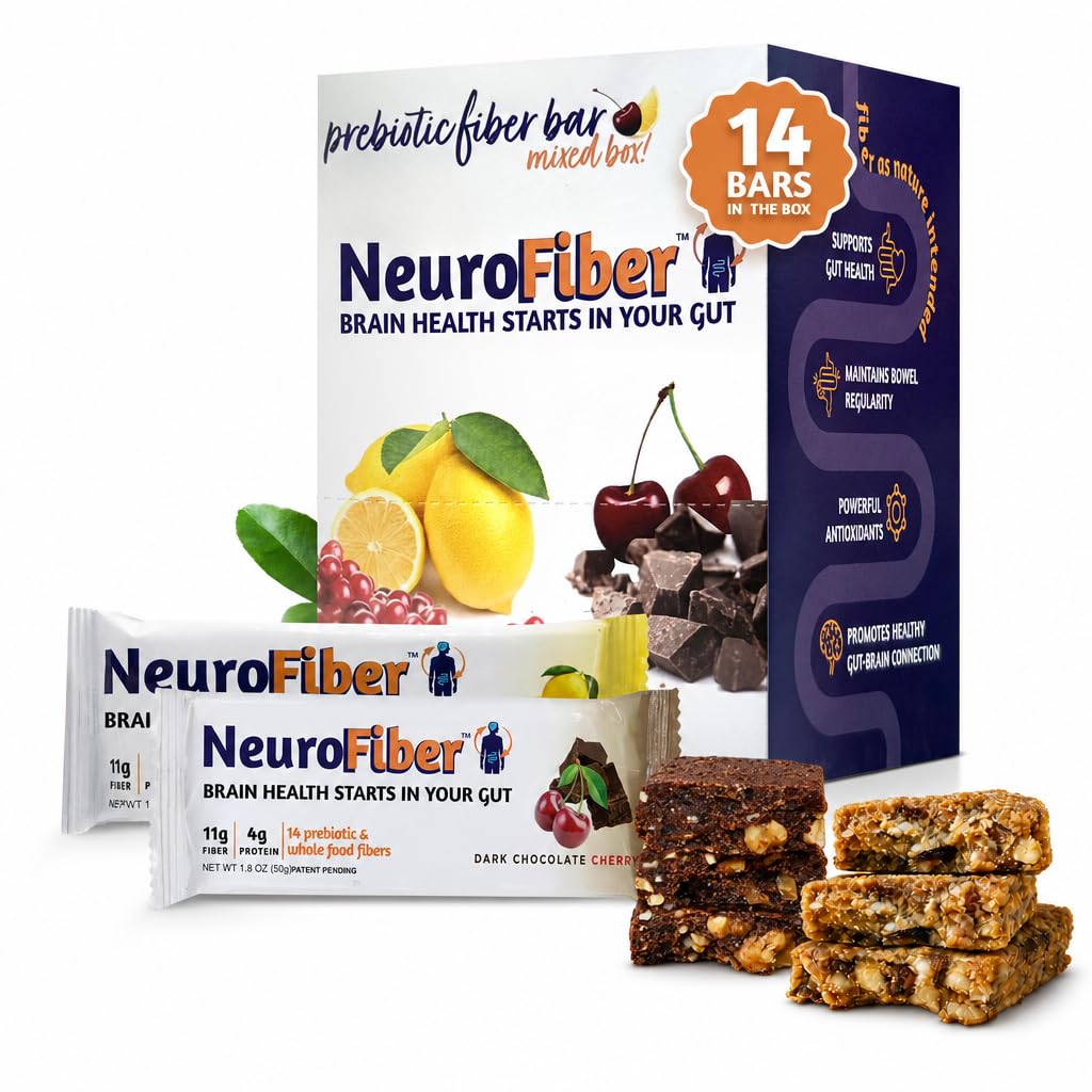 NeuroFiber frente del empaque mostrando caja mixta y beneficio de fibra diaria