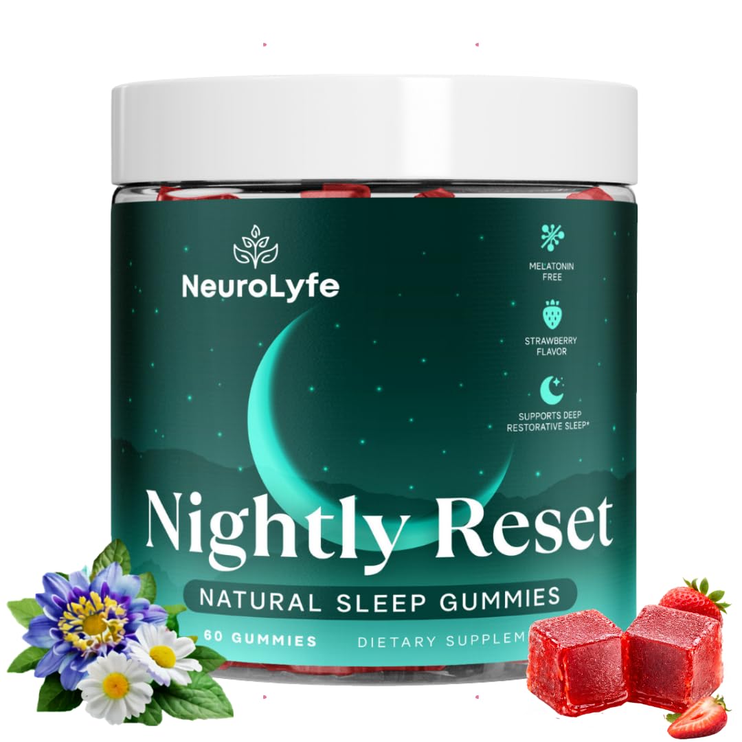 Neurolyfe frente del envase mostrando 60 gomitas y beneficios visibles