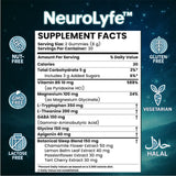 Neurolyfe persona en cama tomando gomitas, ilustra uso antes de dormir