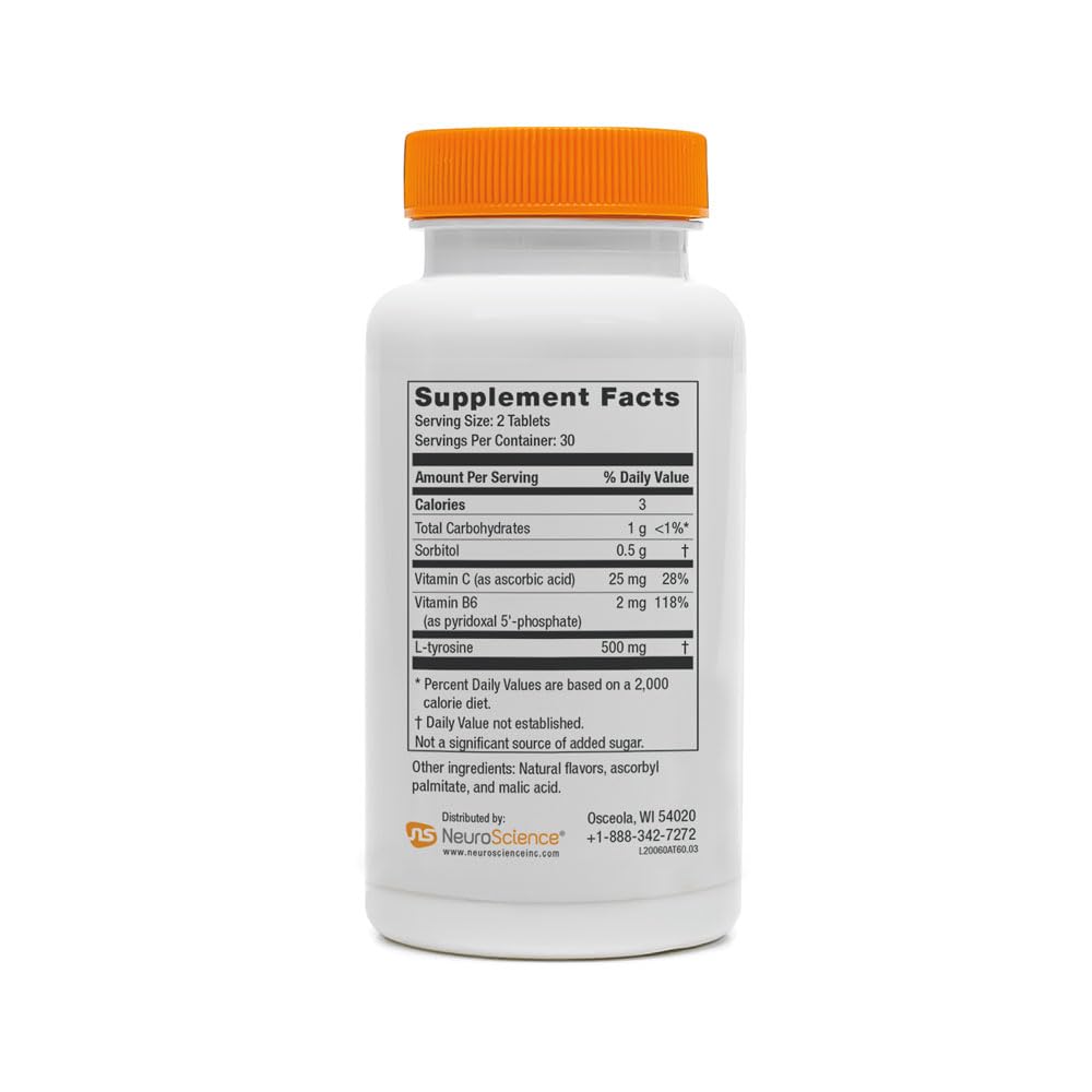 NeuroScience etiqueta con ingredientes clave y claridad en formulación
