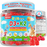NEVISS envase frontal de gomitas D3 K2 mostrando beneficios claros
