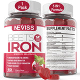 NEVISS envase frontal de gominolas con información visible y confianza