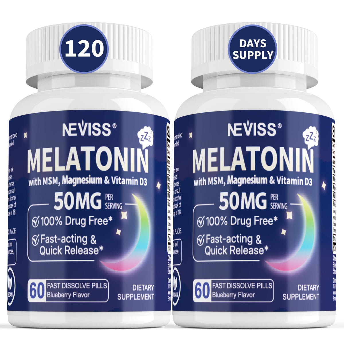 NEVISS envase frontal mostrando nombre y cantidad, facilita compra informada