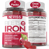 NEVISS frente del envase mostrando 120 gominolas y beneficios clave