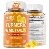 NEVISS empaque frontal mostrando 60 gomitas y beneficios clave