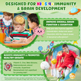 NEVISS niño adulto masticando gominola, formato amigable para familia