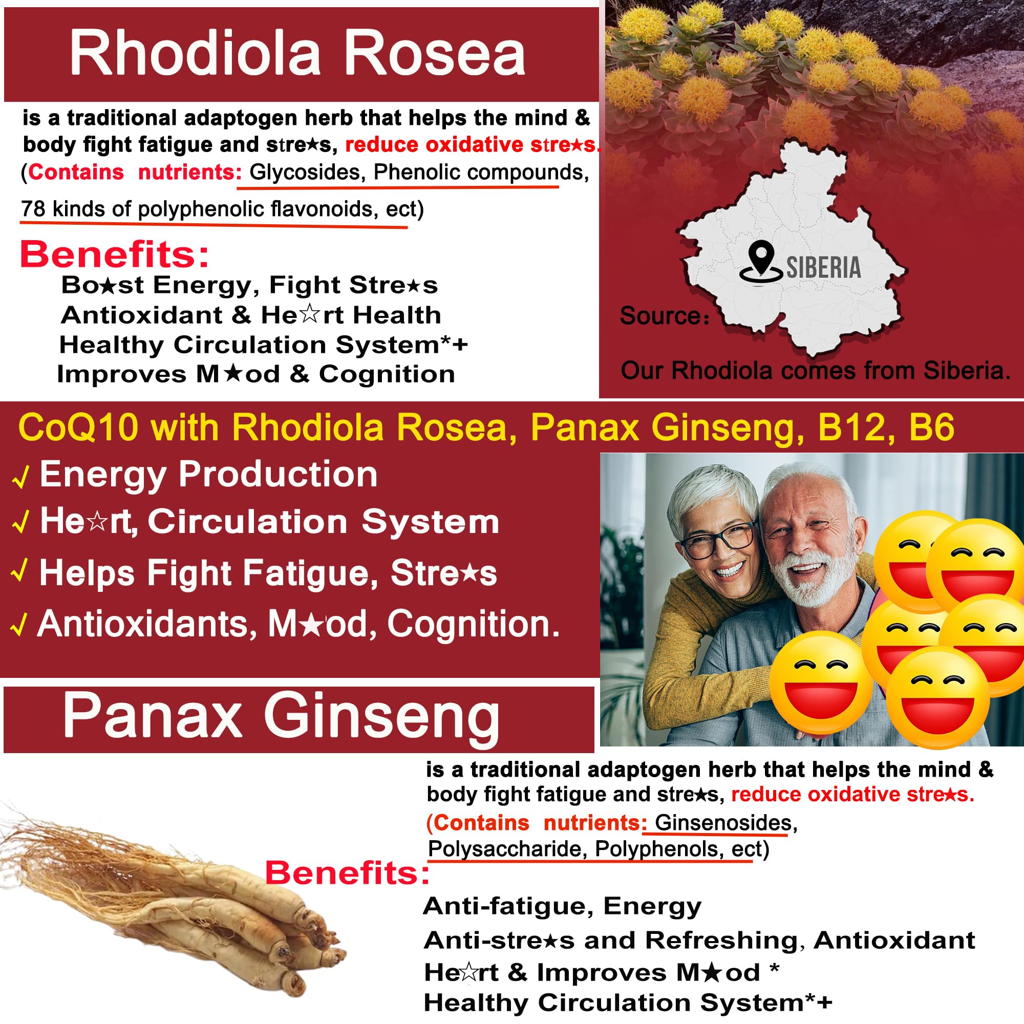 NEVISS Rhodiola y Ginseng como ingredientes naturales destacados