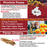 NEVISS Rhodiola y Ginseng como ingredientes naturales destacados